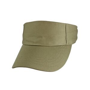 Khaki Beige 100% Cotton Sun Sports Visor Hat